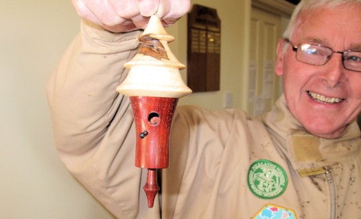 Keith with one of his bird houses